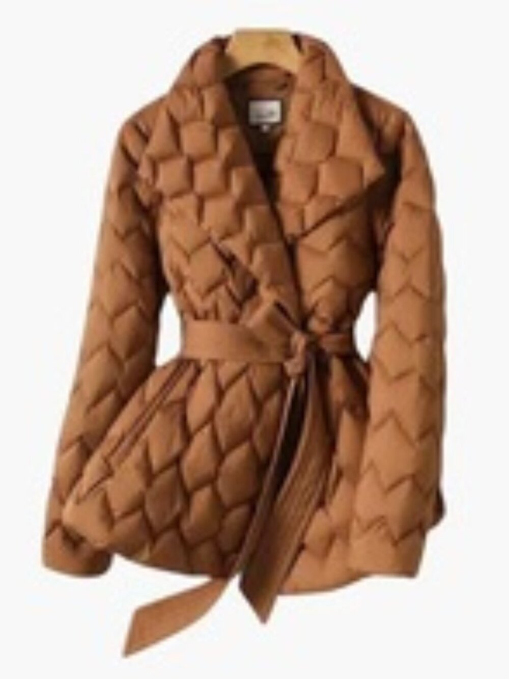 WIlfred Smith Brown Down Coat with Belt for Women